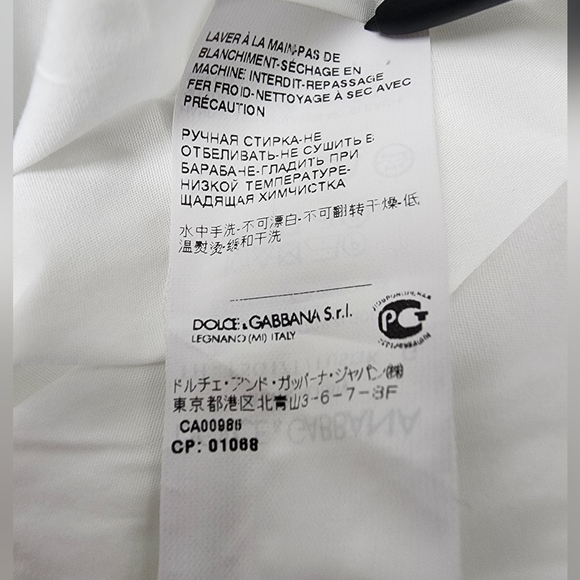 Dolce & Gabbana White Cotton Collared Long Sleeves Shirt Top - Picture 9 of 10